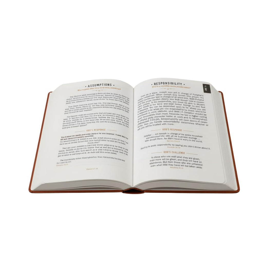 2026 One Minute with God Daily Devotional for Men, 365 Reflections to Strengthen Faith, Brown Faux Leather Edition