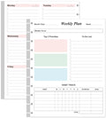 Weekly Planner Undated Refills - Letter Size 53 Sheets/106 Pages Colorful Weekly Planner for 11-Disc Discbound, TUL, 100 gsm White Paper, Lasts 1 Year, Undated, 8.5" x 11"