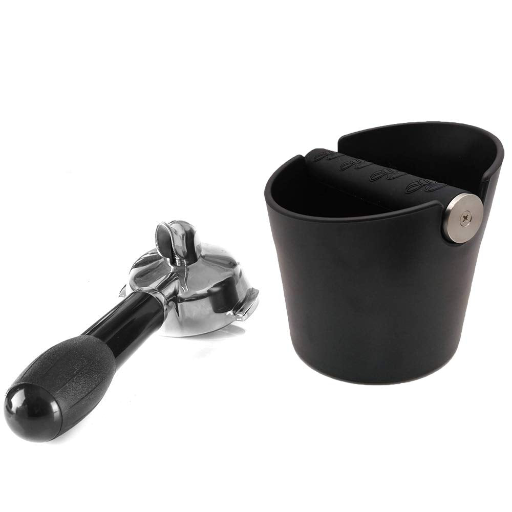HOMEE Coffee Knock Box, 4.8in Barista Style Espresso Grounds Knock Box with Removable Heavy-Duty Knock Bar and Shock-Absorbent Durable and Non-Slip Base for Espresso Maker Accessories