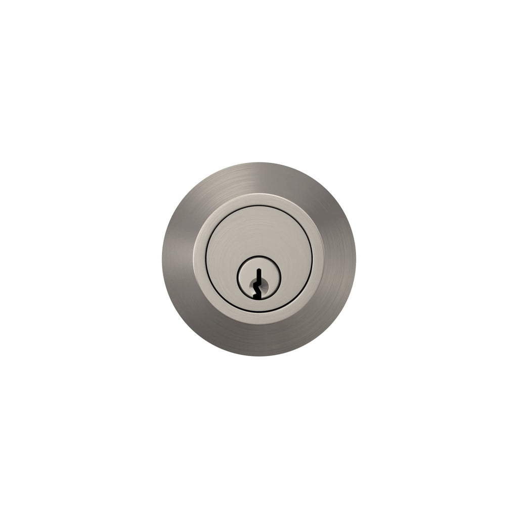 Schlage Lock Scout Deadbolt with Round Trim, Keyed 1 Side, Satin Nickel Finish