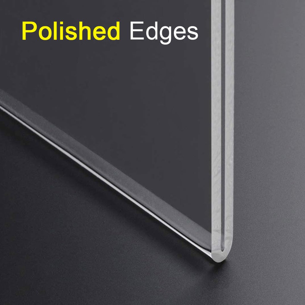 BlueValley Clear Acrylic Sign Holder 8.5x11 - Wall Mount Plexiglass Ad Poster Picture Frame with Sticker & Screw, Vertical Plastic Menu Sign Holders for Window Wall Display Brochure Flyer Document Certificate - 3 Pack