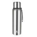 Insulated Vacuum Thermo Bottle 25oz with Cup lid Leakproof Stainless Water Flask for Coffee hot and Cold Drink.(Silver,750ml)