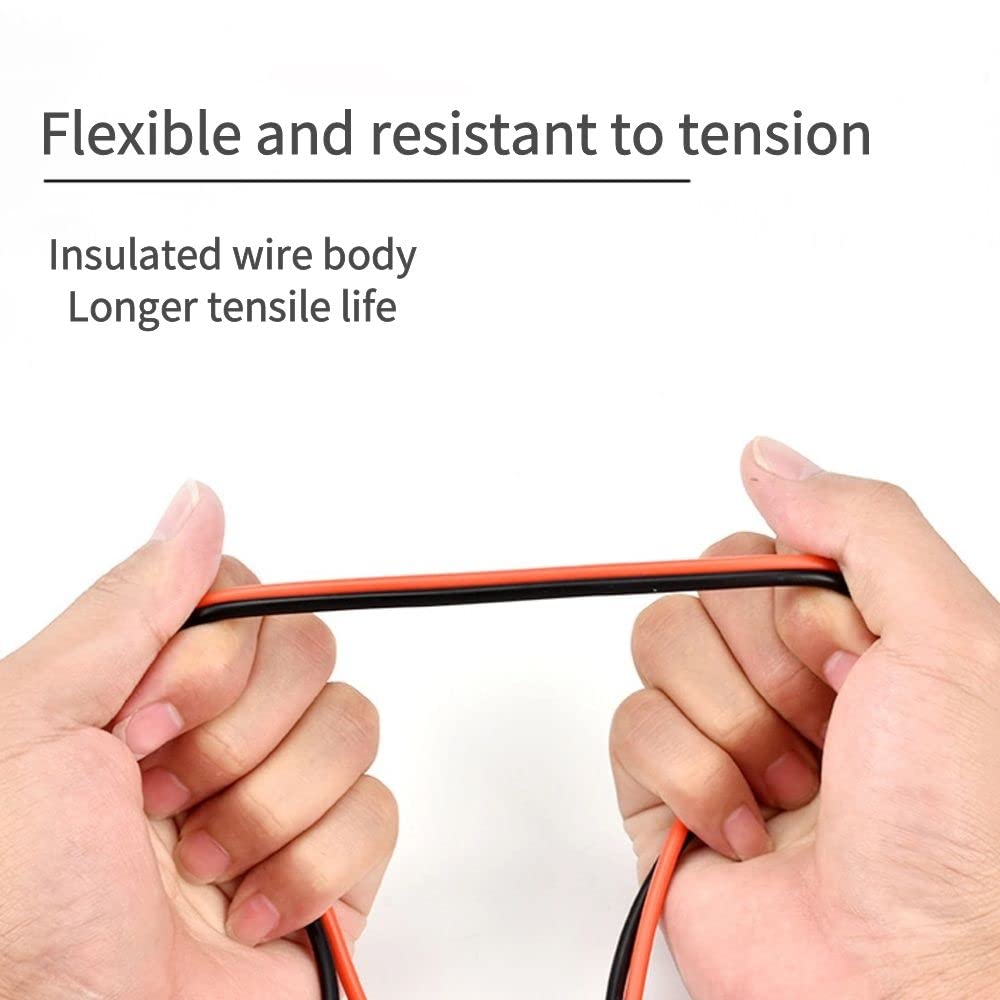 Test Leads for Multimeter,1 Pair Test Lead with Alligator Clips and 24k Gold Plated Test Probe, 1000v 20a Lead Test Kit, Suitable for Most of Digital Multimeter