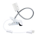 Bonlux Flexible Aluminum Wire Neck Clip Holder E26 Base Light Socket with On/Off Switch US Plug, Adjustable Light Stand Clamp Lamp Fixture for Reptiles Desk Lamp Grow Aquarium Light (Max Bulb: 100W)