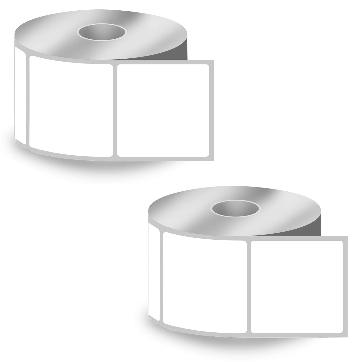 BETCKEY - 2" x 2" (51 mm x 51 mm) Square Labels Compatible with Zebra & Rollo Label Printer,Premium Adhesive & Perforated [2 Rolls, 1500 Labels]