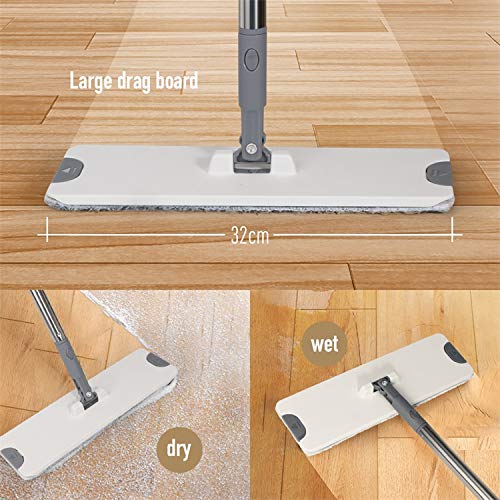 X3 Mop Replacement Microfiber Cleaning Pads, 4 Pack of Reusable Flat Mop Heads (Pads fit Original X3 Mop ONLY)