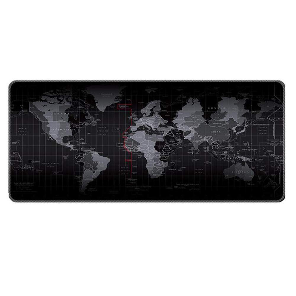 Gaming Mouse Pad Large Extended Mouse Mat with Stitched Edge Desk Mat Keyboard Pad for Laptop Computer Desktop PC Gamer Office and Home Non-Slip Rubber Mousepad (Map, 35.4" x 15.7")