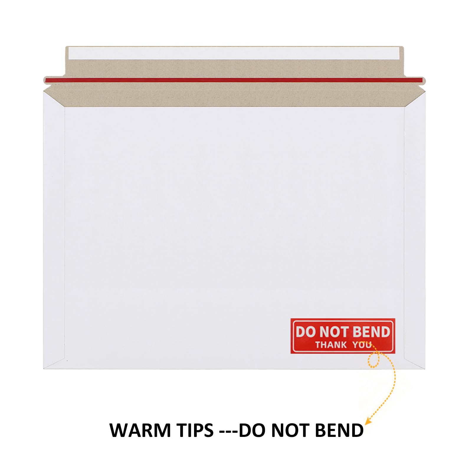 zmybcpack 50 Pack 10x13.5 inch Self Seal Rigid Mailer Photo Document Mailers Stay Flat White Cardboard Envelopes White Photography Mailers for Papers,Photos, Document