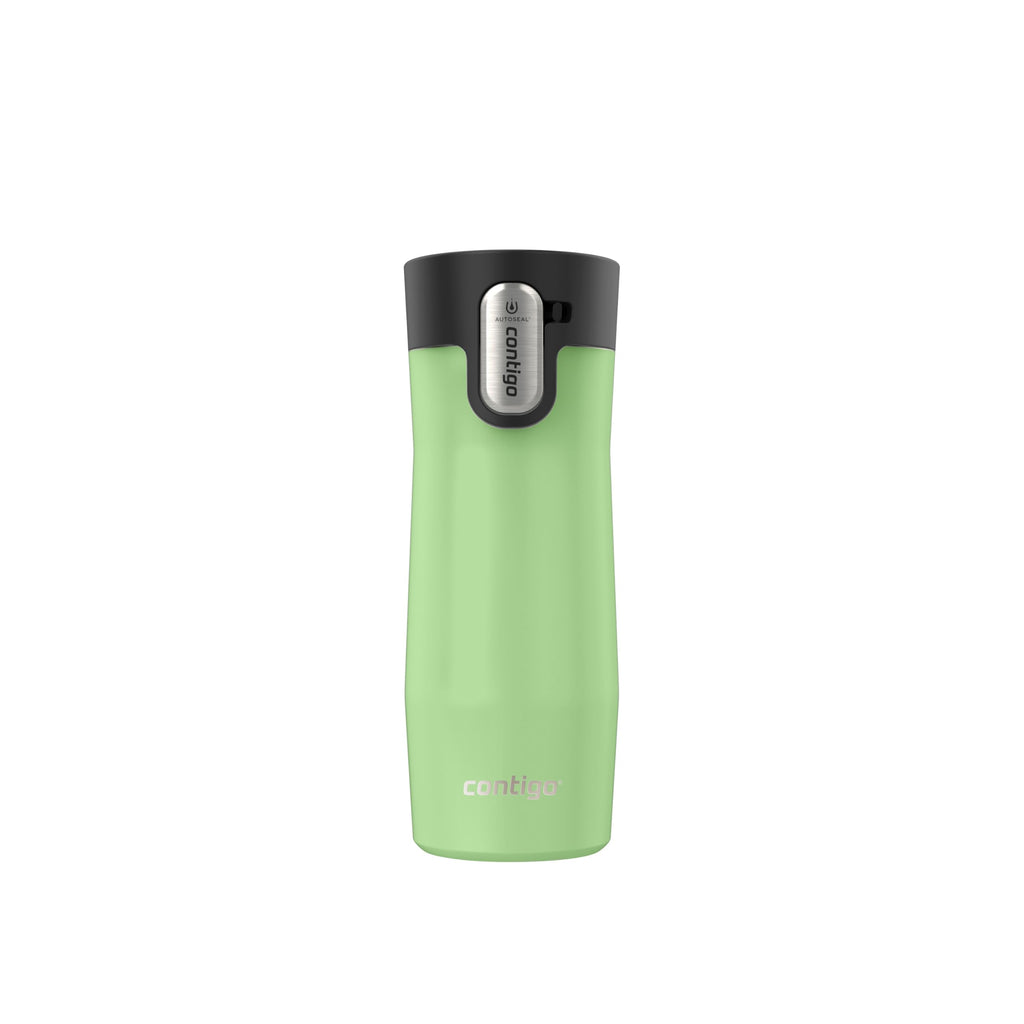 Contigo West Loop 3.0 Stainless Steel Travel Mug with Tea-Bag Hook & Spill-Proof Lid, Vacuum-Insulated Reusable Cup Coffee and Tea, 16 oz (473 mL), Cucumber - Keeps Drinks Hot up to 11 Hours