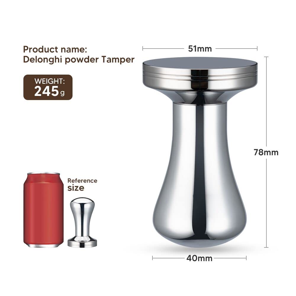 HAILASRE Espresso Coffee Tamper 51mm Stainless Steel Barista Espresso Base Coffee Bean Press