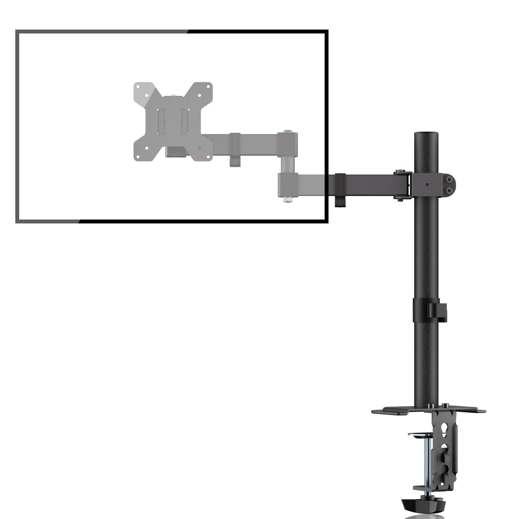 Bracwiser Single Fully Adjustable Monitor Arm Stand Mount Fits One Screen 13-32 inch 22lbs for Monitor Computer Screen 13 15 17 19 20 22 23 24 26 27 30 32 inch VESA 75 100 (MD7421)…