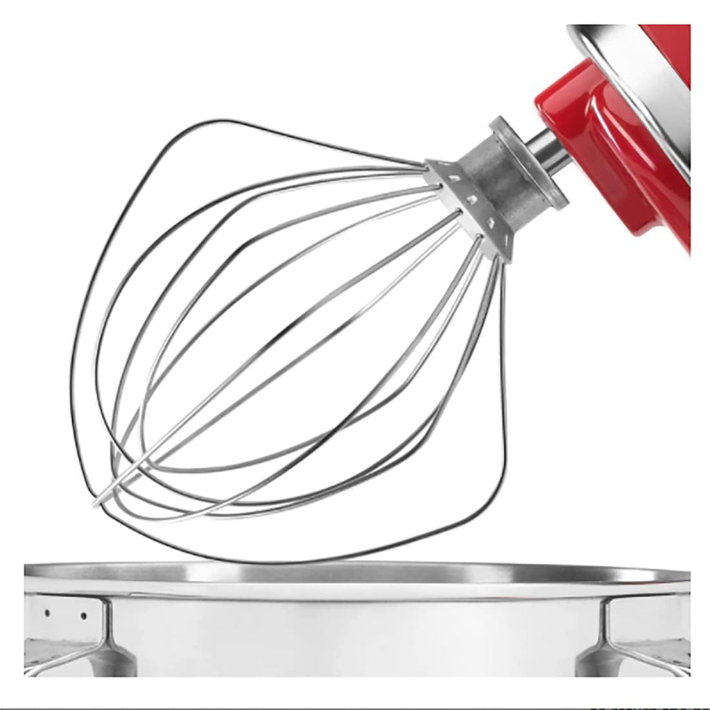 6 Wire Whip 4.5 QT Tilt-Head Stand Mixer for Kitchen Aid K45WW WP9704329 KSM150 KSM160 K45 KSM90 KSM100,Stainless Steel Egg Cream Stirrer,Flour Cake Balloon Whisk
