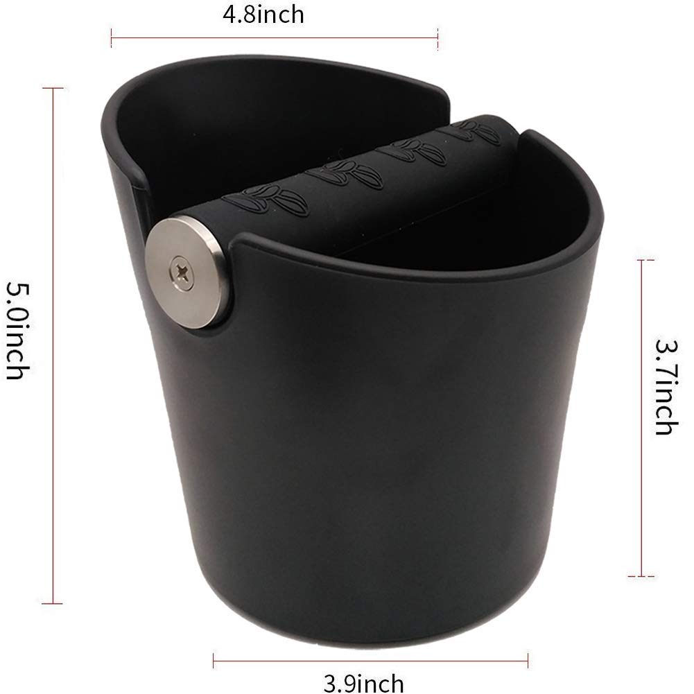 HOMEE Coffee Knock Box, 4.8in Barista Style Espresso Grounds Knock Box with Removable Heavy-Duty Knock Bar and Shock-Absorbent Durable and Non-Slip Base for Espresso Maker Accessories