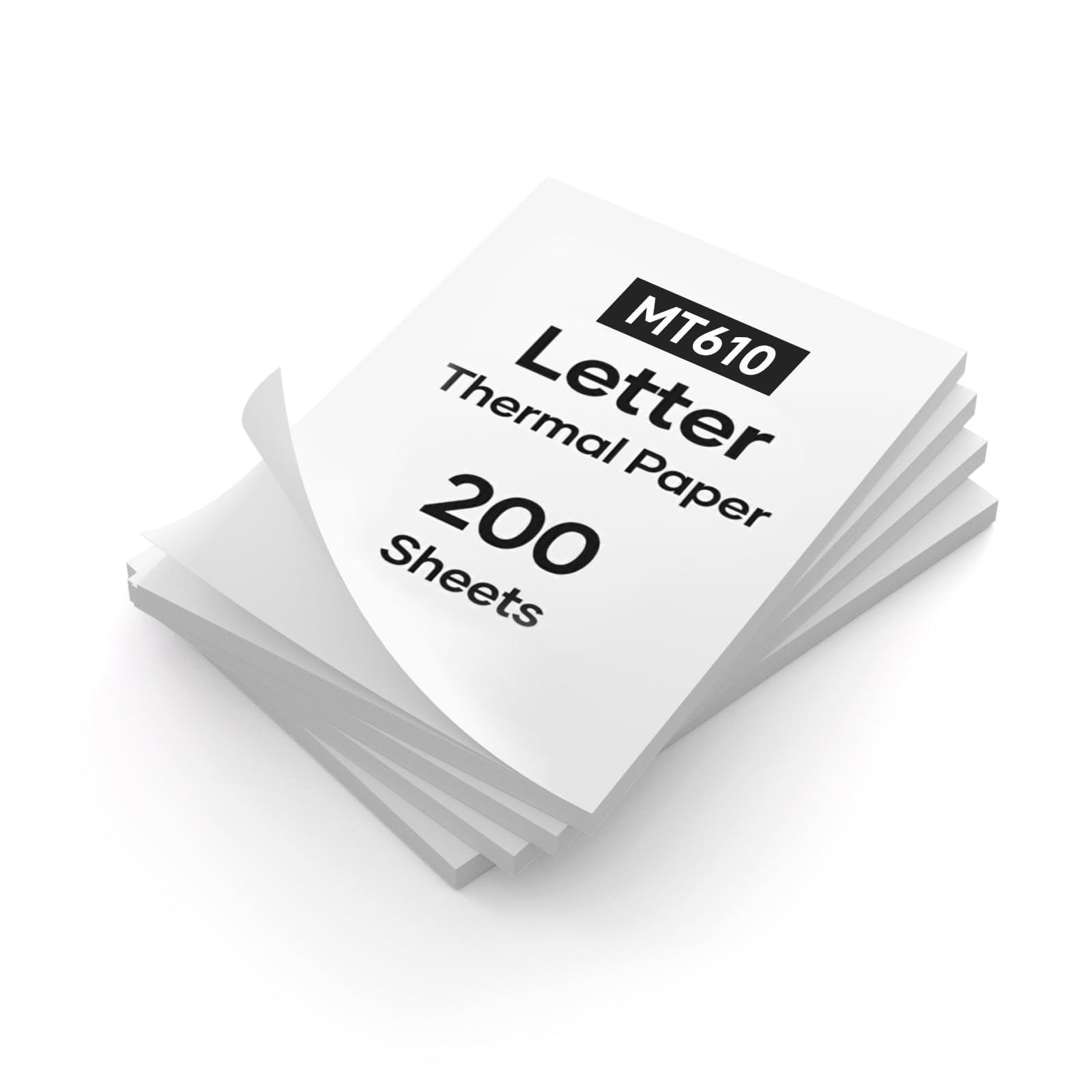 iDPRT Thermal Paper 8.5X11 200 Sheets US Letter for MT610 M08F M832 M834 M833 MT888 Portable Printer, Continuous File Printing Thermal Paper for iDPRT/HPRT/PRT and Other Document Portable Printers