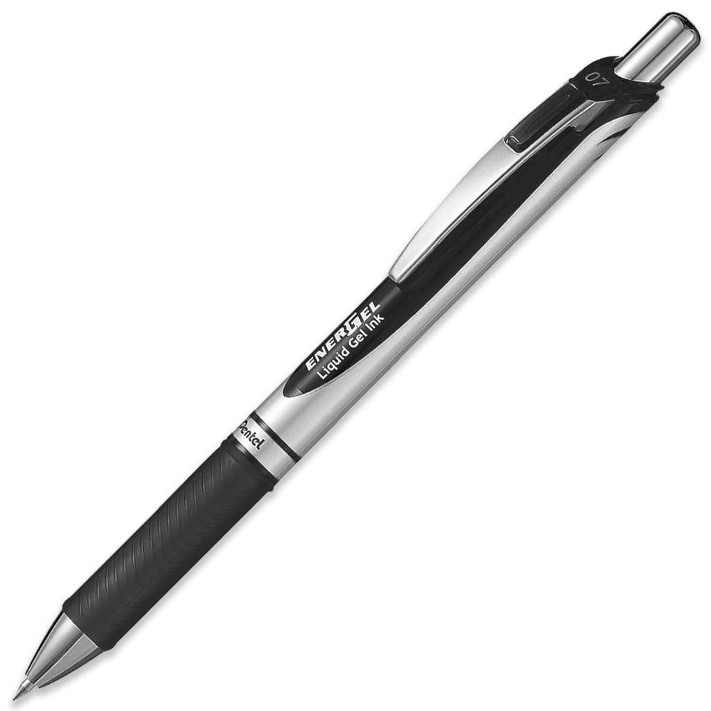 Pentel EnerGel XM BL77 - Retractable Liquid Gel Ink Pen - 0.7mm - 54% Recycled - In Pillow Packaging (Mixed Pack of 12)