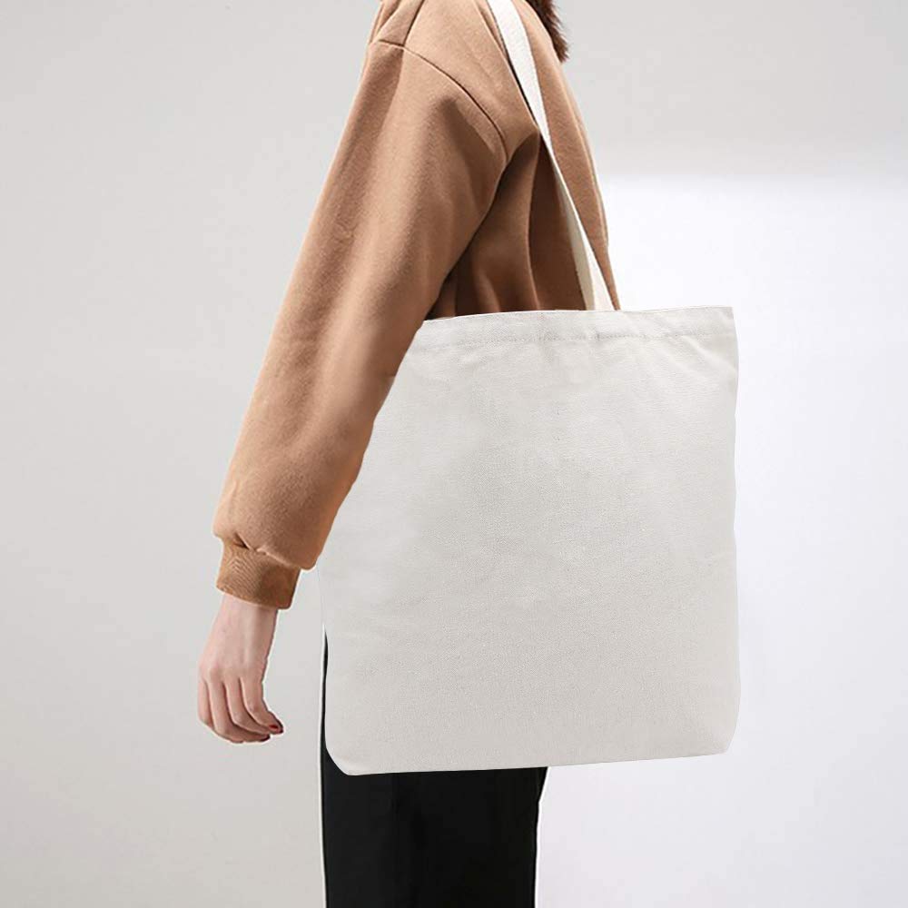 Canvas Tote Bags with Bottom Gusset, 6x Segarty Large and Heavy Duty 12Oz Blank Cotton Cloth Reusable Bags for DIY Crafts, Shopping, Groceries, Books, Welcome Bag, Diaper Bag, Beach (20''x15''x7.7'')