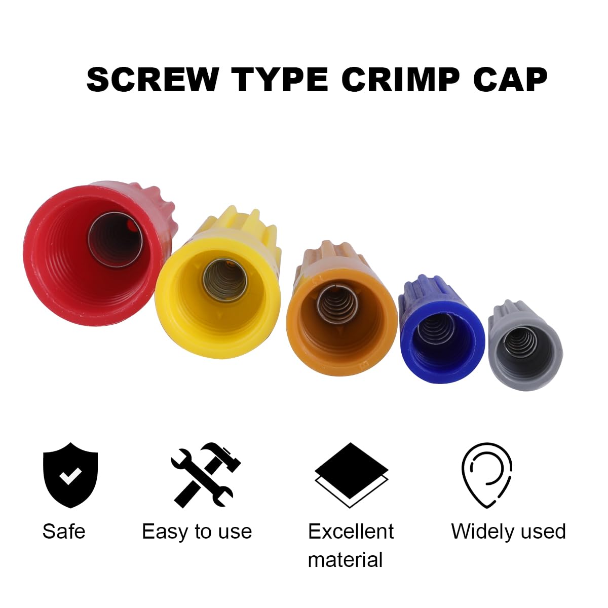 330PCS Wire Nuts Assortment Electrical Wire Connectors Kit Colorful Spring Insert Twist Nuts Caps Wire Connectors Screw Terminals for Quick Connection