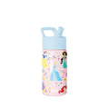 Simple Modern Disney Princesses Kids Water Bottle with Straw Lid | Reusable Insulated Stainless Steel Cup for Girls, School | Summit Collection | 14oz, Princess Rainbows