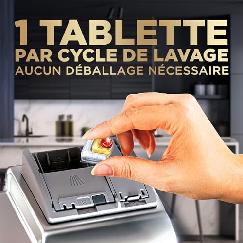 Finish® Quantum UltraMAX® Automatic Dishwasher Detergent, Lemon, 60 Tabs - Removes burnt-on stains & 24 h dried-on stains, no pre-rinse needed, 60 Tabs