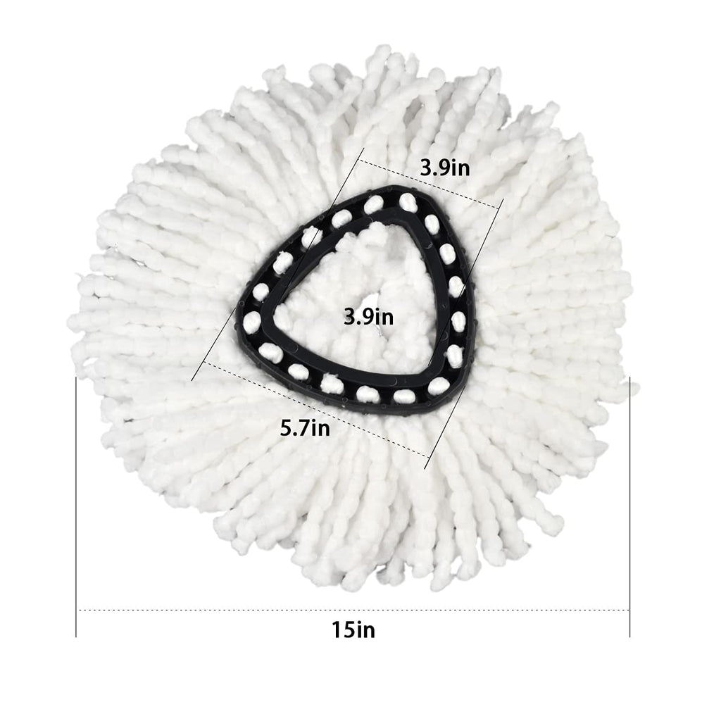 Spin Mop Head, Universal 360° Microfiber Replacement Mop Heads Compatible with Vileda Mop Replace Head, Durable Dust Mop Refills Machine Washable for Floor Cleaning System (6 Pack)
