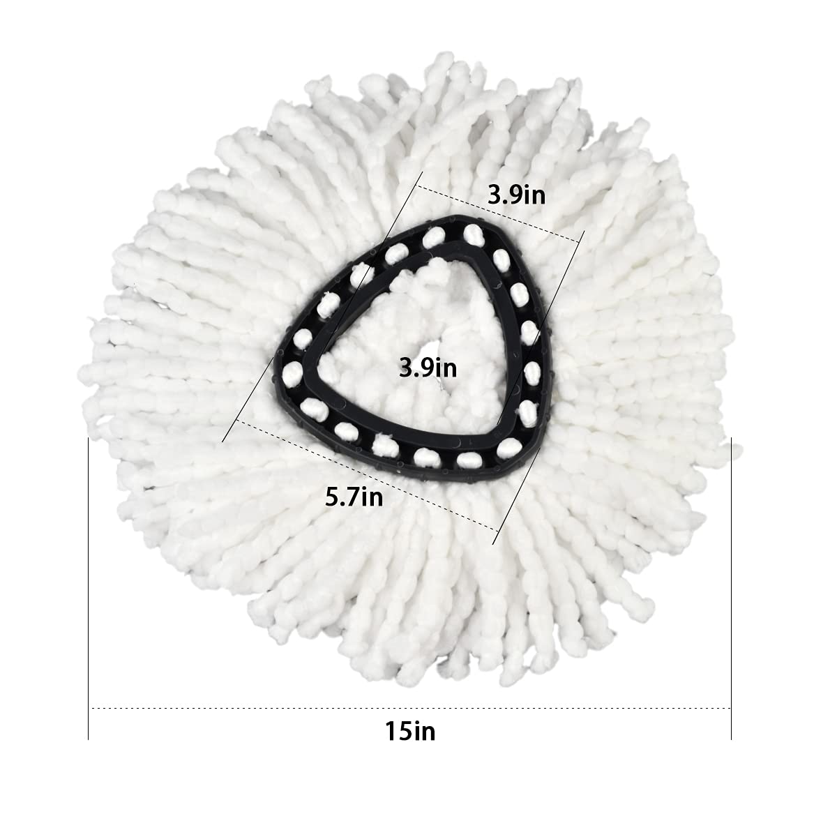 Spin Mop Head, Universal 360° Microfiber Replacement Mop Heads Compatible with Vileda Mop Replace Head, Durable Dust Mop Refills Machine Washable for Floor Cleaning System (6 Pack)