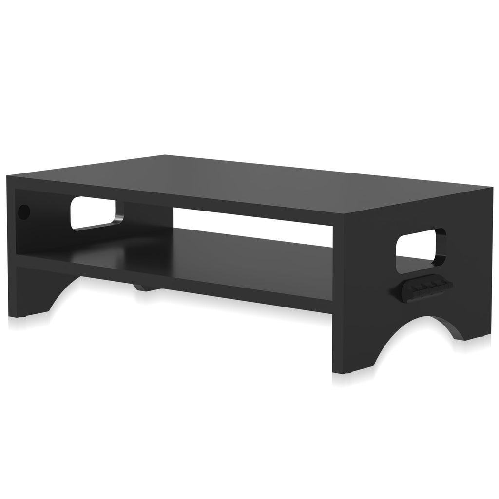 Pholiten Monitor Stand Riser, Desktop Stand, Computer Stand, Ergonomic Design, Two-Level Design, Desktop Organization, Keyboard Smartphone Storage, Printer Stand, Display Stand, 16.5 x 9.3 x 5.6