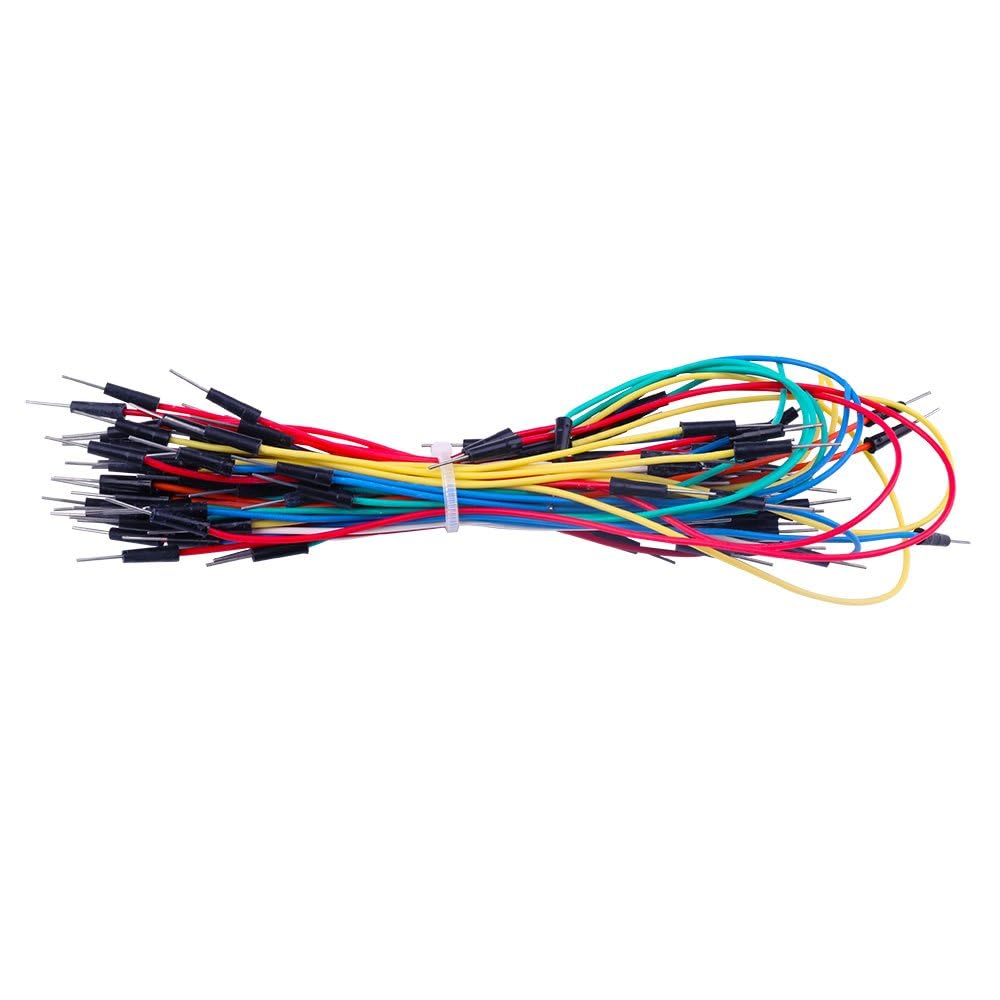 ELEGOO 130pcs Solderless Flexible Breadboard Jumper Wires Male to Male Compatible with Arduino Breadboard
