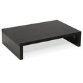 TEAMIX Monitor Stand Riser-14.2 inch, Wood Monitor Riser with Storage for Desk Small Monitor Stand TV/Screen/PC/Laptop Riser Computer Stand Desktop Shelf (Black, 36L x 24W cm)