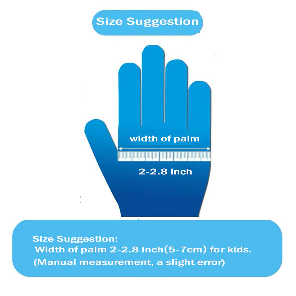 Multipurpose Disposable Nitrile Gloves for Kids of 5-12 Years Students, Powder Free, Latex Free, Textured Finger, Crafting, Painting,Gardening, Cooking, Cleaning(50PCS- Blue)