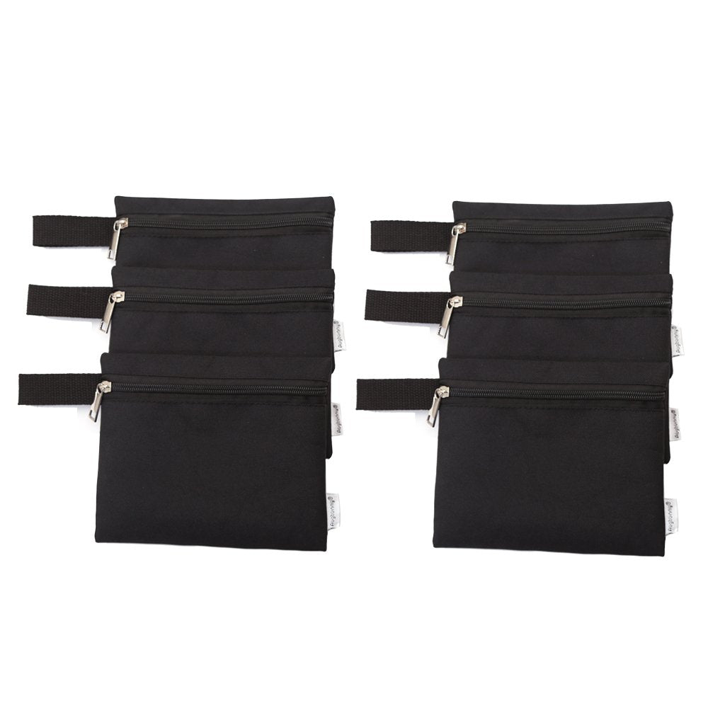 Augbunny 600D Zipper Multi-Purpose Waterproof School Office Home Supply Organizers Pouch Tool Bag 6-Pack