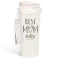 Best Mom Ever Tumbler - Stainless Steel 2-in-1 Lid Coffee Tumbler 18 oz, Mom Insulated Travel Mug Gift for Women Mother, Birthday Christmas Mother's Day