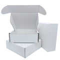 Small White Box 6 x 6 x 2 Inch Recyclable Corrugated Gift Mailers Storage Business Packaging Shipping Boxes 50 Pack