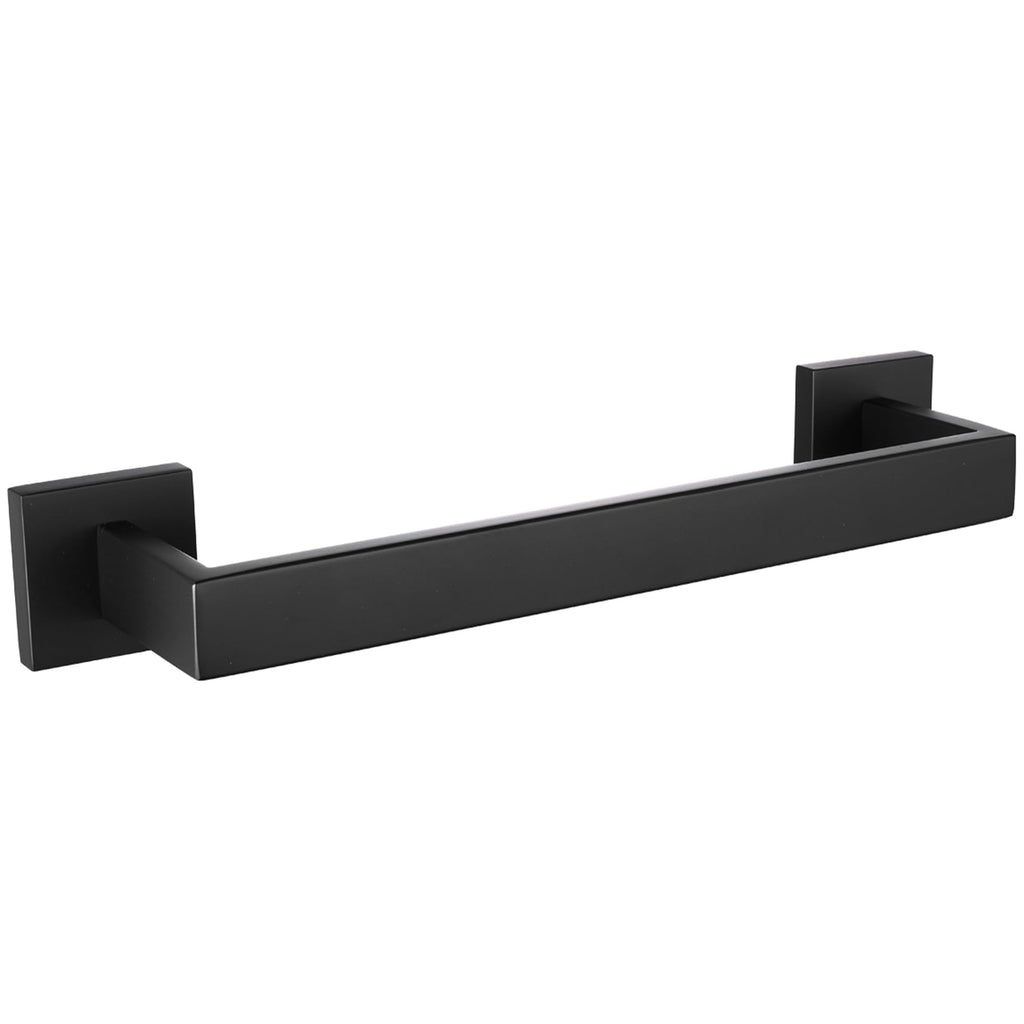 LANC 12-Inche Towel Bars for Bathroom WTotal Mounted Matte Black Bath Towel Ring Stainless Steel Total-14” Towel Rails for Kitchen Hand Towel Holder Racks Hanger Rods, A8804MB-3P1