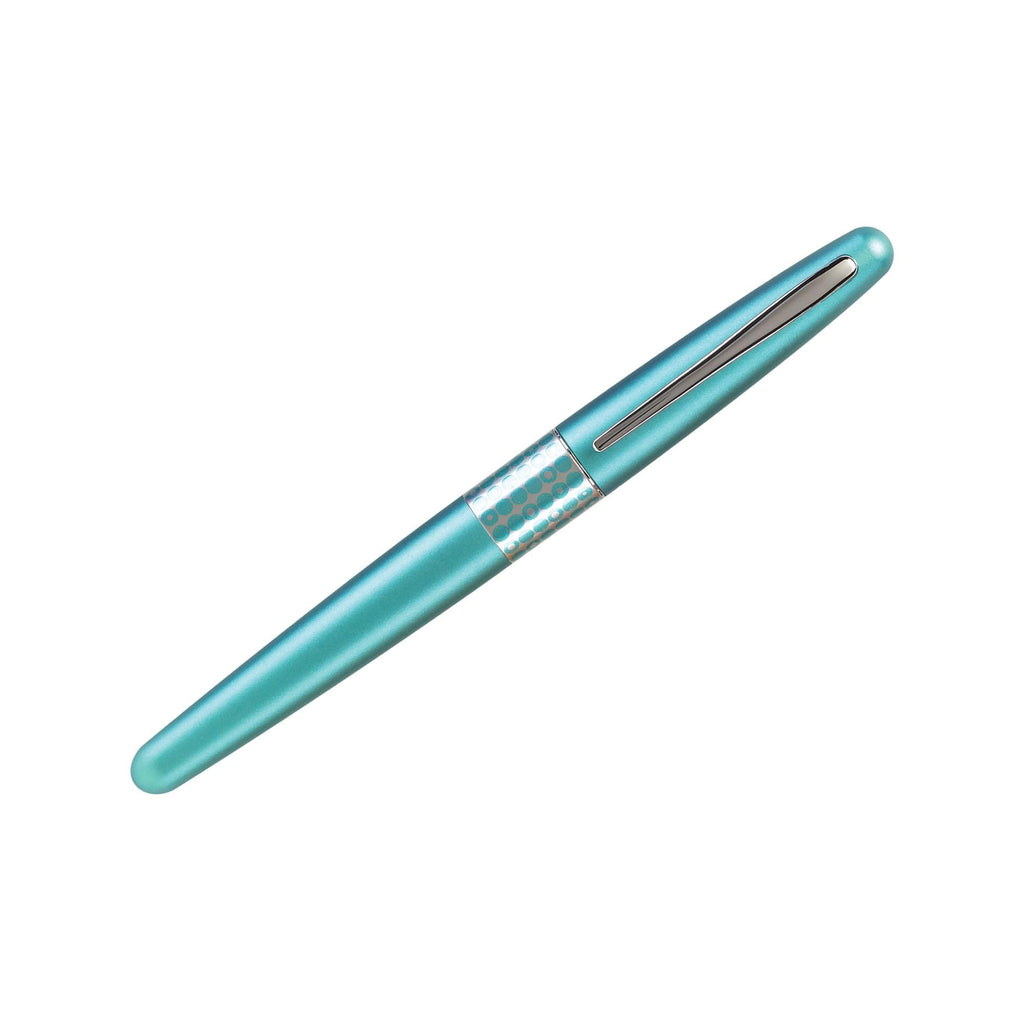 Pilot MR Retro Pop Collection Fountain Pen, Turquoise Barrel with Dots Accent, Fine Nib, Black Ink (91436)