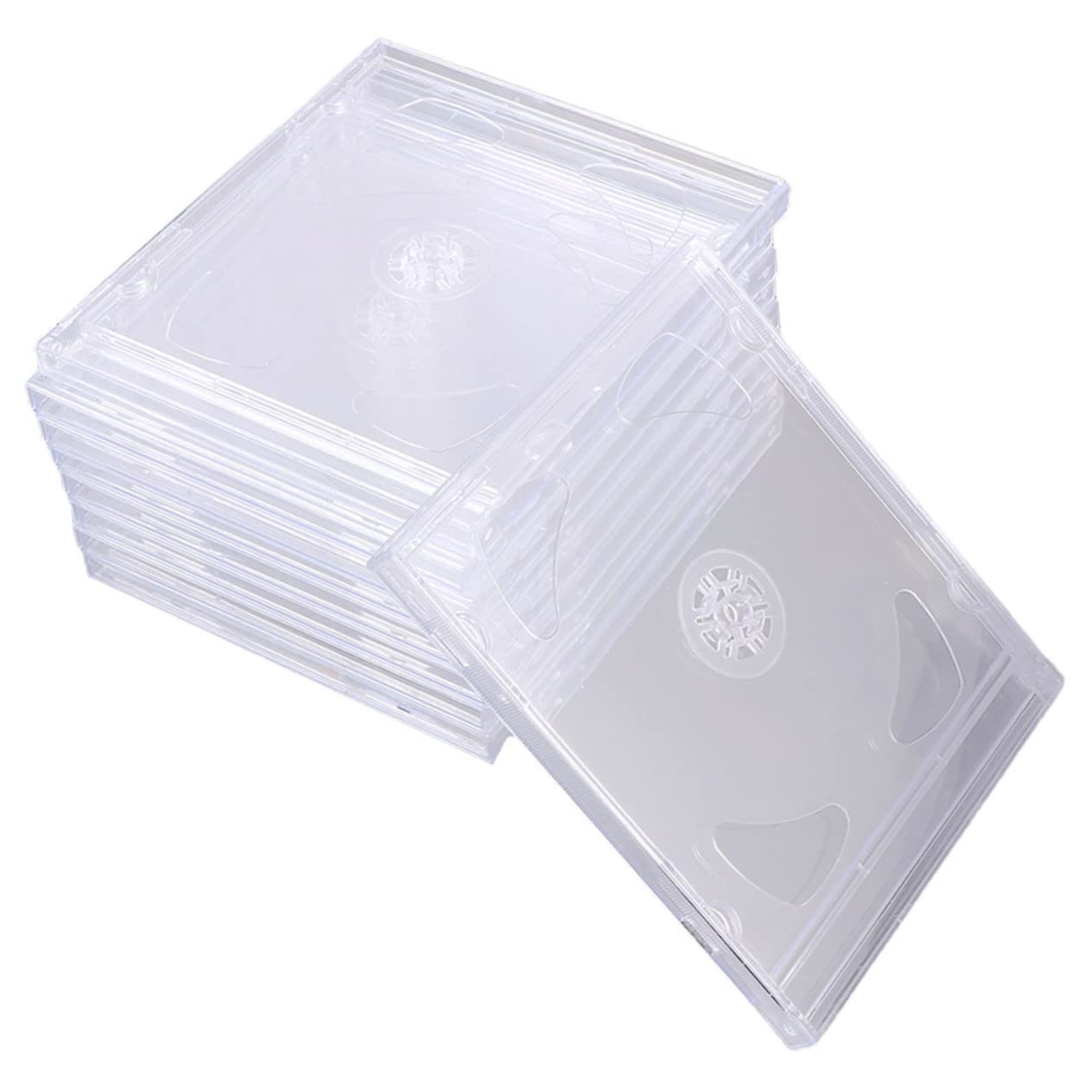 Cabilock Double Cd Jewel Cases Transparent DVD Holders Clear Cd Storage Cases for Compact Disc Protection and Portable Organization