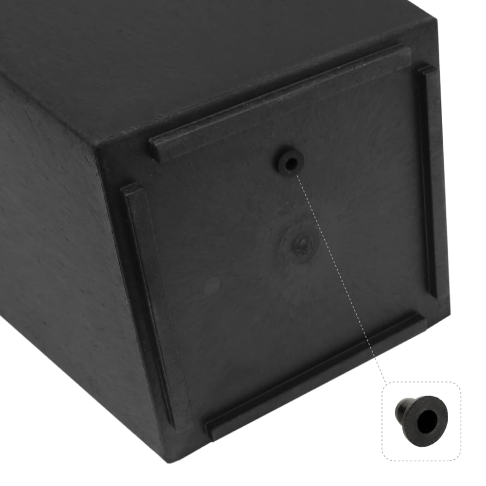 Tierra Verde 12″ x 13″ Sonata Square Planter in Slate, Made from Recycled Materials
