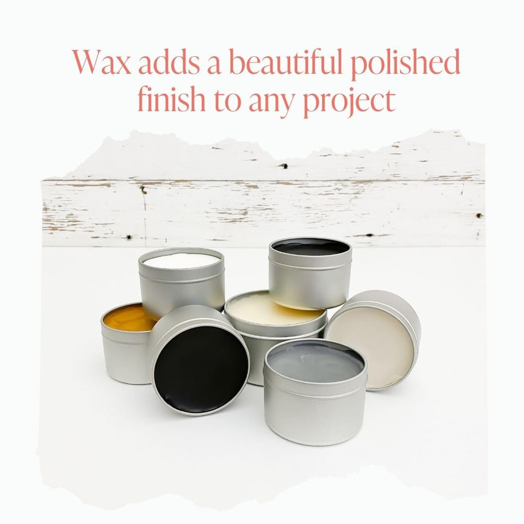 Furniture Wax - 100% Natural Sealant for Chalk Furniture Paint or Raw Wood, Light Protection, Easy To Apply, No Odor, Eco-Friendly - 7 Color Choices - Clear (8 oz)