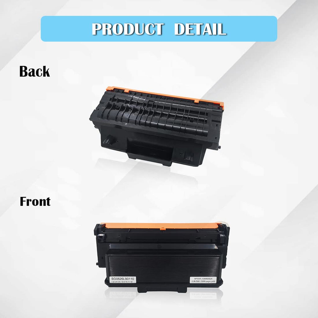 Compatible 3330 3335 3345 Toner Cartridge 15000 Pages for Xerox WorkCentre 3335 3335dni 3345 3345dni Phaser 3330 3330dni Printer 106R03624 (Black, 1-Pack)