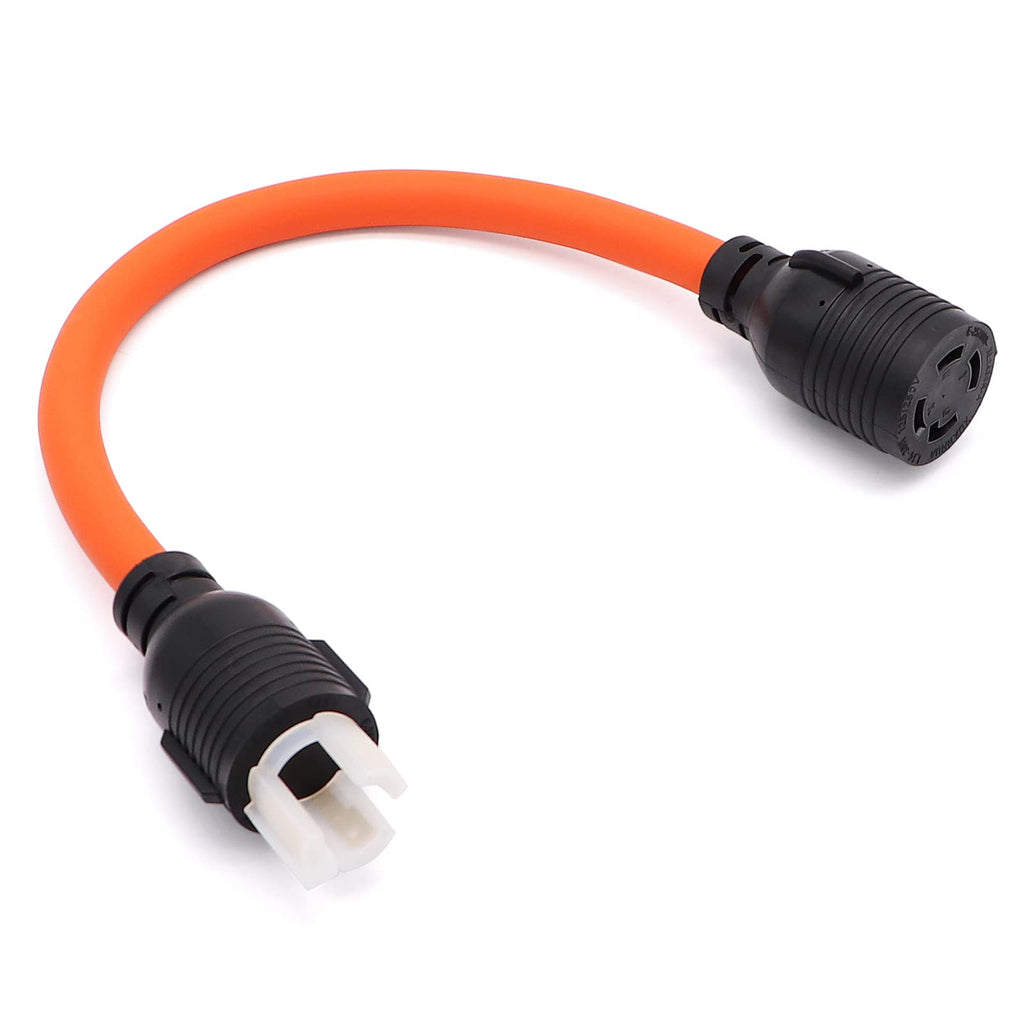 4 Prong to 3 Prong Generator Plug Adapter Cord, Nema L5-30P Generator Male to Nema L14-30R Transfer Switch Female,30Amp STW 10AWG 1.6FT