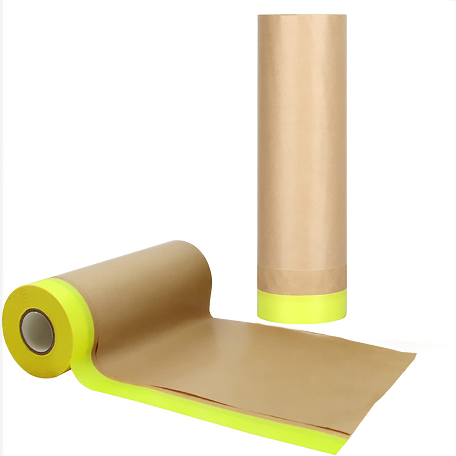 Masking Paper, Tape and Drape, 2 Pack Car Protection Covering Paper, Paint Tape, for Car, Furniture, Floor (Unfold 20 Inch Wide and 100 Feet Long)