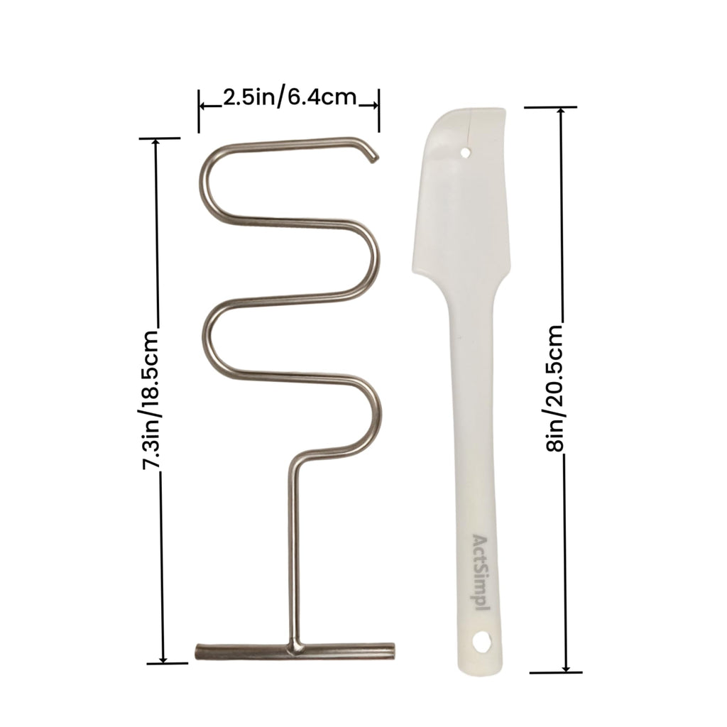 Natrual Peatnut butter stirrer kit,includes silicone scraper, nut butter mixer with handle, stirrer tool for mixing various butter,almond, peanut & jam
