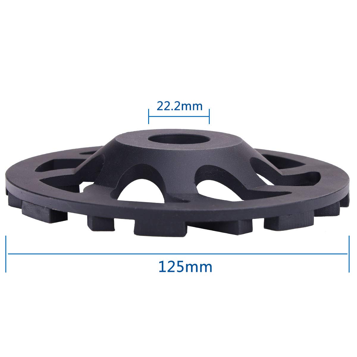 HERZO Diamond Grinding Cup Wheel for Angle Grinder 5-inch