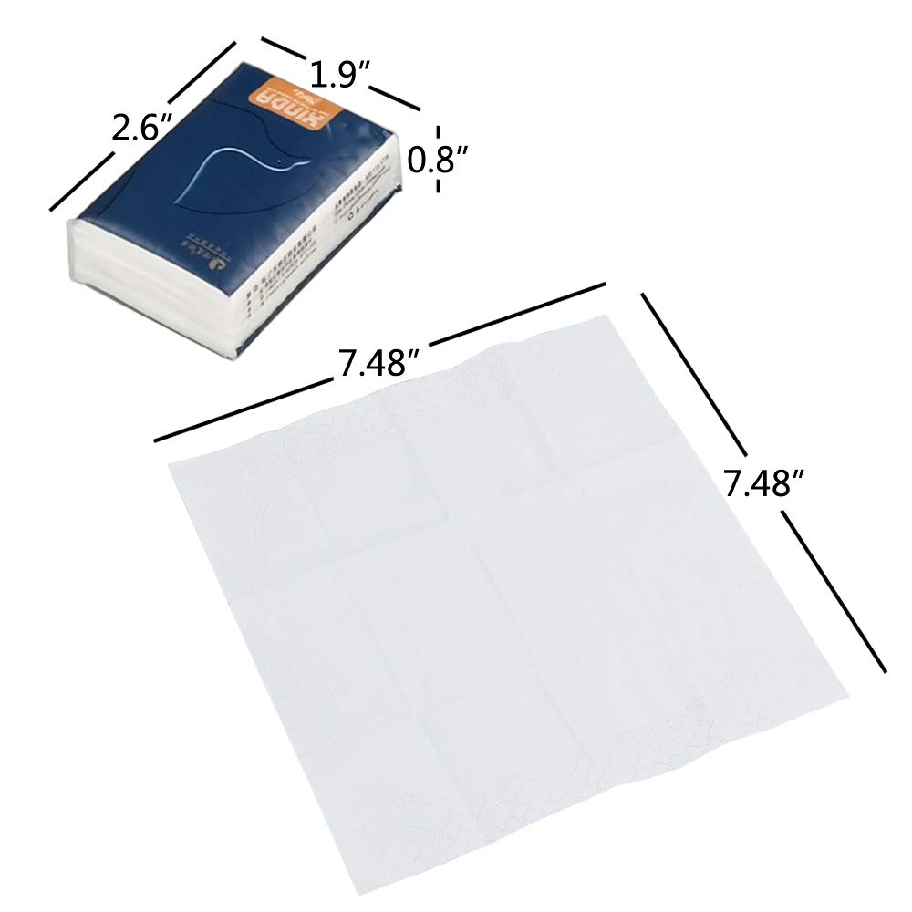 HOMMP 4-ply Pocket Packs Soft Facial Tissues, 120-Pack