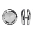 DEEKOUDT Stainless Steel Shower Glass Door Sliding Knob Bathroom Round Back-to-Back Handle Pull Pack of 2, Shower Screen Knob Suitable for Glass Door Thickness Within 10-14mm/0.39"-0.55"