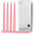 Topsics 12 Pack Taper Candles, 10 Inch Unscented Long Candles, Christmas Taper Candles Red, Perfect for Dinner, Party, Christmas Décor (Light Pink)