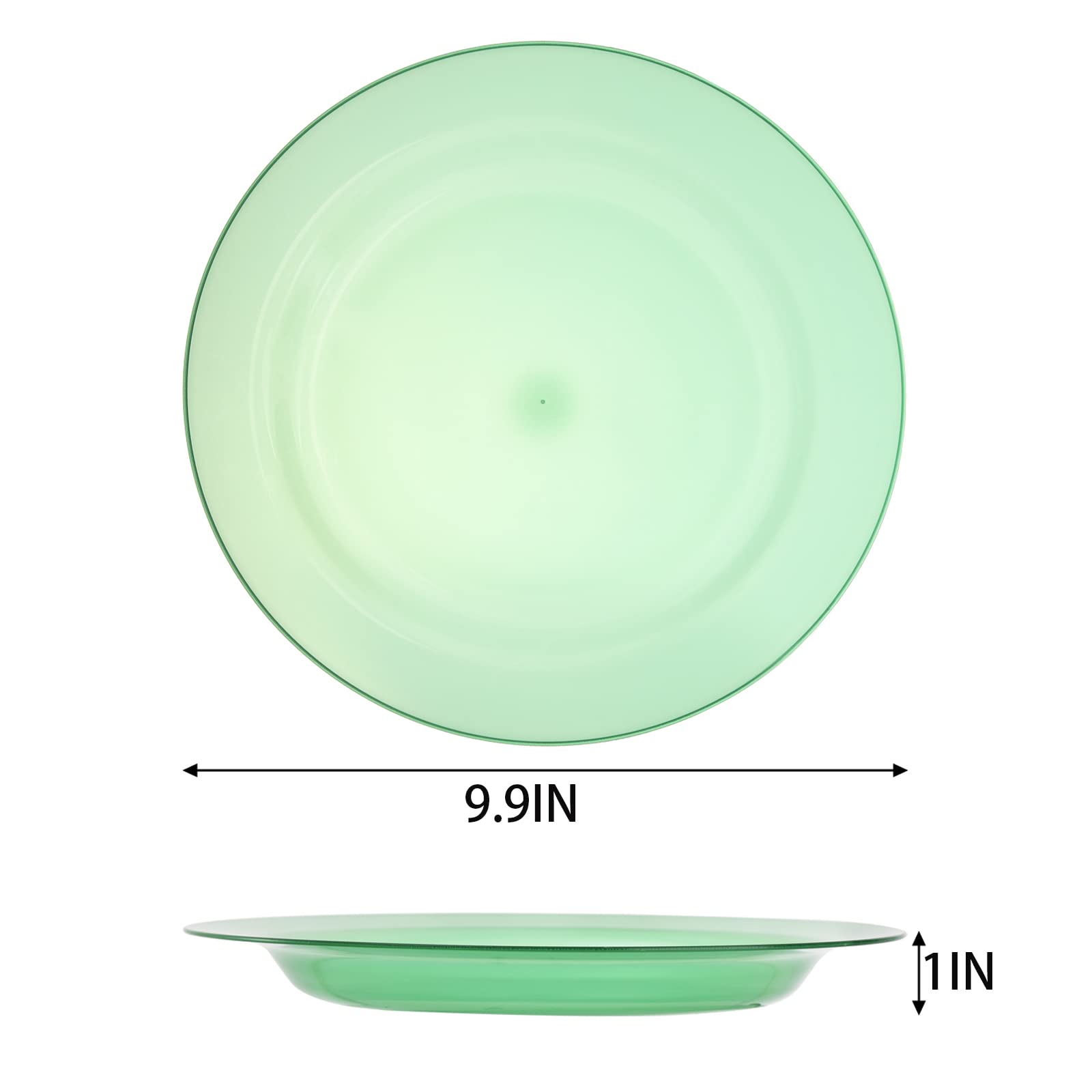 Cedilis 30 Pack Reusable Plastic Plates, 10 Inch Unbreakable Lightweight Dinner Plates, 6 Mixed Colours Round Plate for Parties, Picnics, BBQ, Weddings and Daily Use, Dishwasher Safe