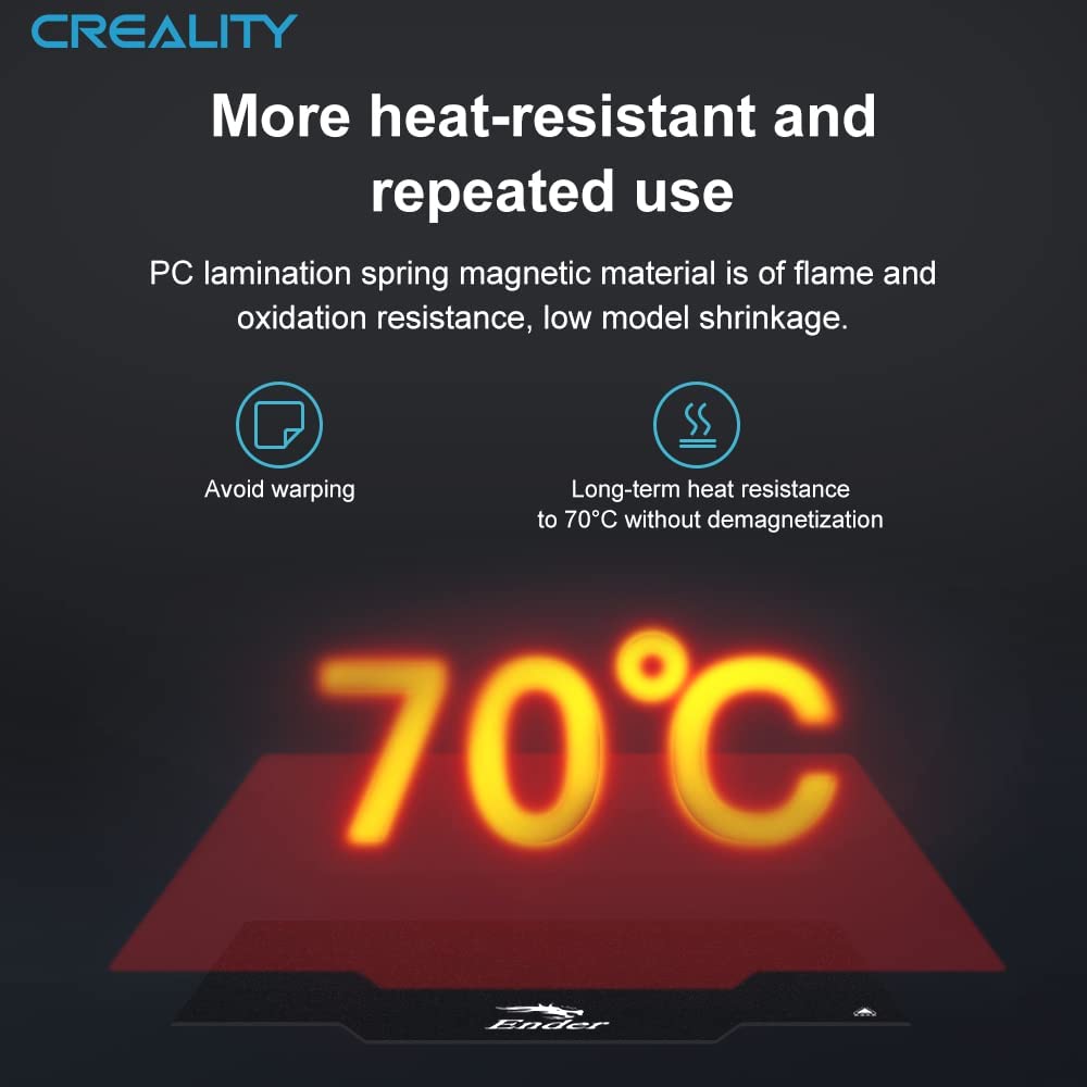 Creality 2 PCS Ender 3 Bed Ultra-Flexible Removable Magnetic Removable Build Surface Hotbed Cover Print Platform Kit for Ender 3/Ender 3 V2/Ender 3 Pro/Ender 5/Ender 5 Pro/Ender 3 S1 235x235mm