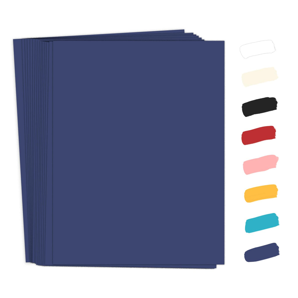 50 Pack 65lb Blue Cardstock 8.5 x 11 Pastel Paper, Goefun Navy Blue Card Stock Printer Paper for Wedding Invitations, DIY Cards, Menus, Crafts