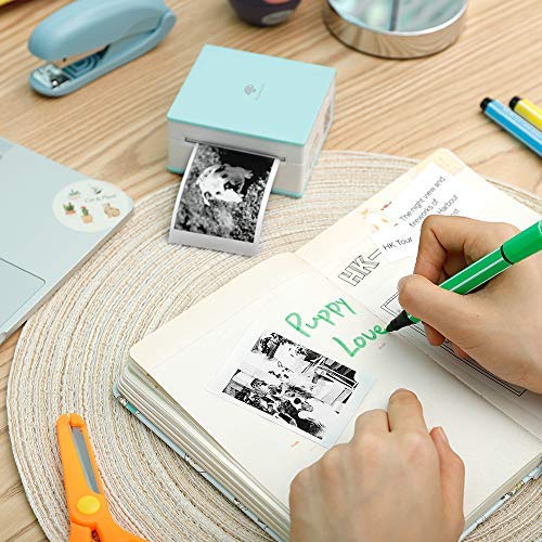 Phomemo White Self-Adhesive Thermal Paper, Glossy Printable Sticker Paper for Phomemo Portable Pocket Mobile Printer, 53mm x 3.5m, Diameter 30mm, 3-Roll