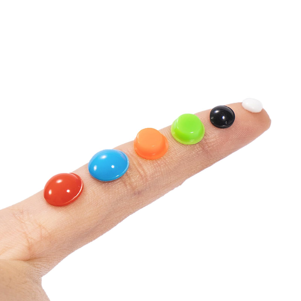 BLEWAY Bump Dots for Visually Impaired 280 Pcs Combo Pack(Orange&Red&Blue&White&Black&Green) - Low Vision Aids Braille Stickers Raised Tactile Dots for Elderly, Blind
